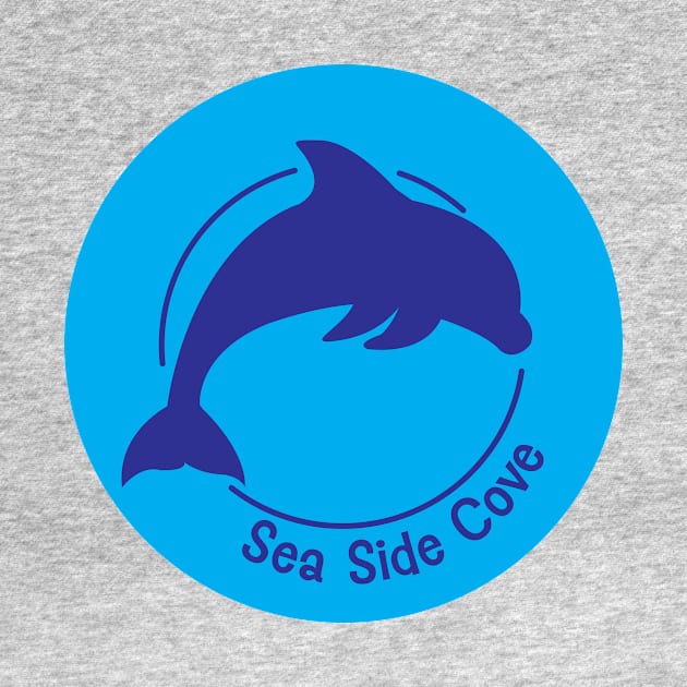 Sea Side Cove Dolphin Logo Light Blue by Katya Summers Books